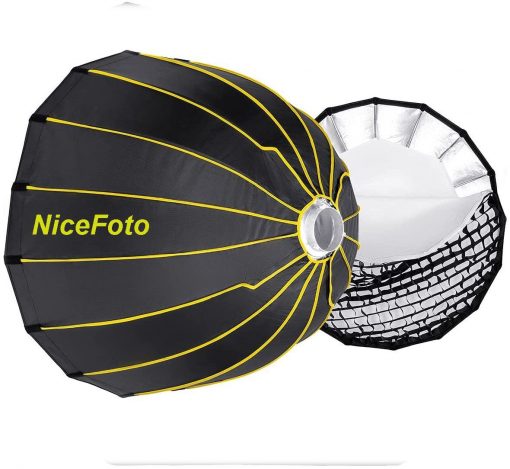 quick softbox pro deep parabolic nicefoto 120cm with grid bowens mount 2